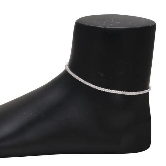 Silver plated Stylish Simple sober thin and stylish Wedding payal