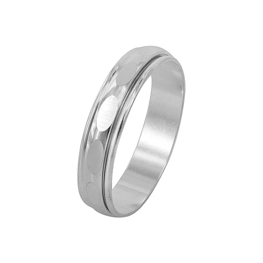 Silver plated simple sober challa band design free size Fashion finger ring