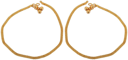 Gold Plated Plain and sober Anklet for Women