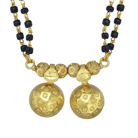 Gold plated Dual (2) Wati, stylish Ethnic Mangalsutra