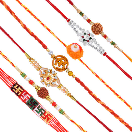 Rakhi Combo Family pack of 7 Rakhi (RKSC5229)
