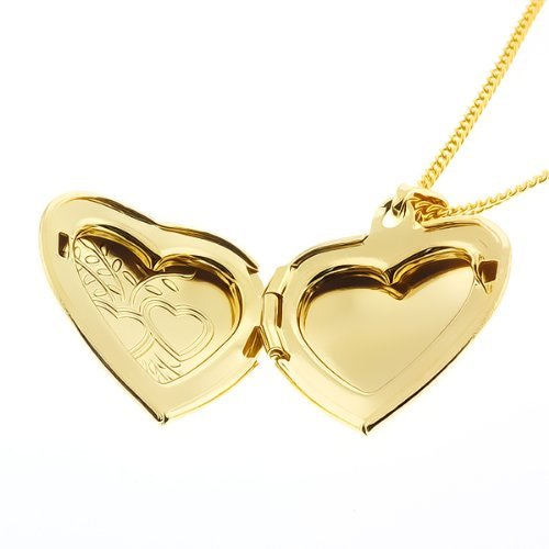 Gold Plated Heartshape Openable Photo Pendant