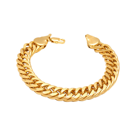 Brass 24KT Micron Gold plated Mens Bracelet (BLRX2805)