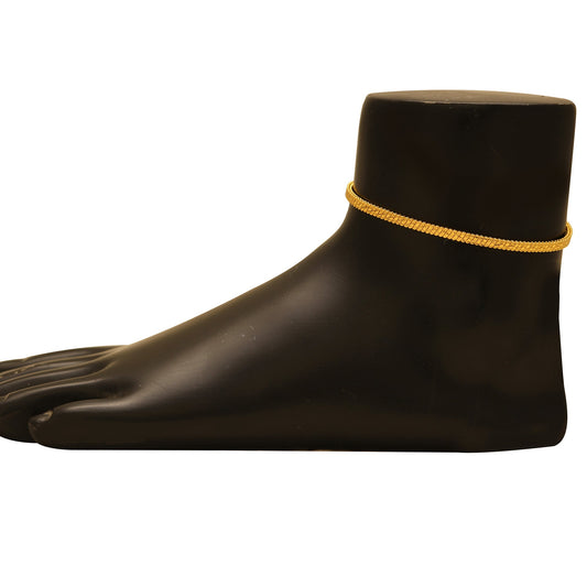 Brass 24 KT Micron 1 Gram Gold Anklets women payal Pajeb (AKSV1350)