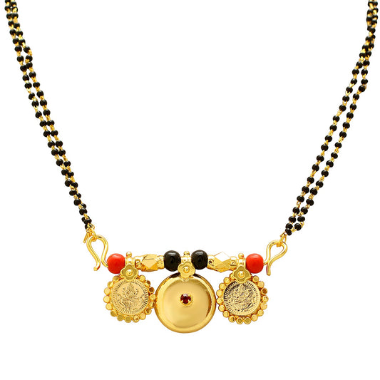 Micron Goldplated Lakshmi Wati Traditional Mangalsutra Tanmaniya (MSSV1292)