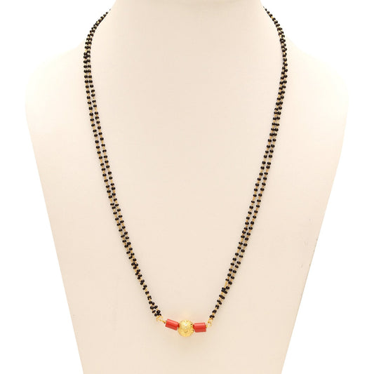 Goldplated Carved Ball Traditional Mangalsutra Ethnic Tanmaniya Women