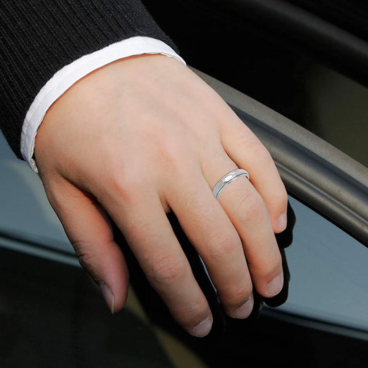 Silver plated simple sober challa band design free size Fashion finger ring