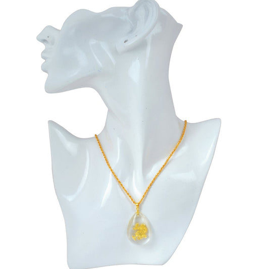 Crystal Aquarium Gold plated Dragon encased Pendant