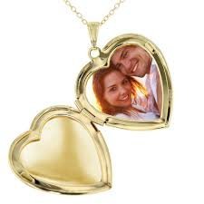 Brass Gold Openable Heart Shape photo Locket pendant (PDKL0739)