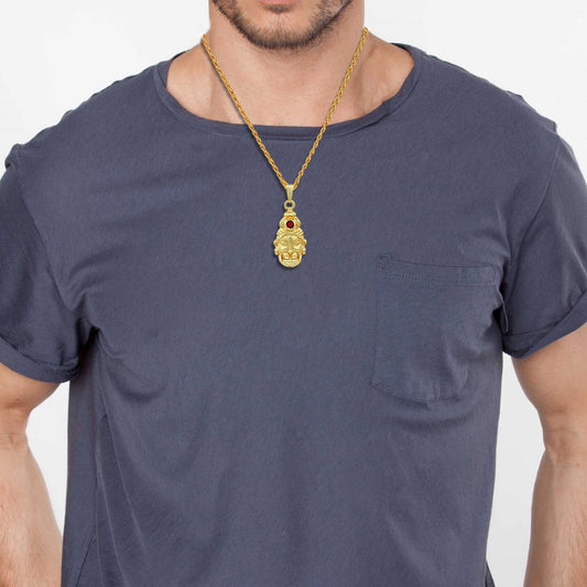 Goldplated Mani Hanuman Pendant