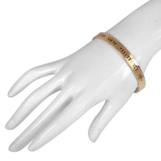 Pure Brass Jai Mata Di Free size Kada (KDMI5528)