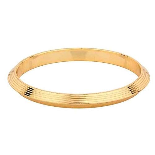 Brass Micron Gold plated Bangle Kada Men Women (KDMI5516)