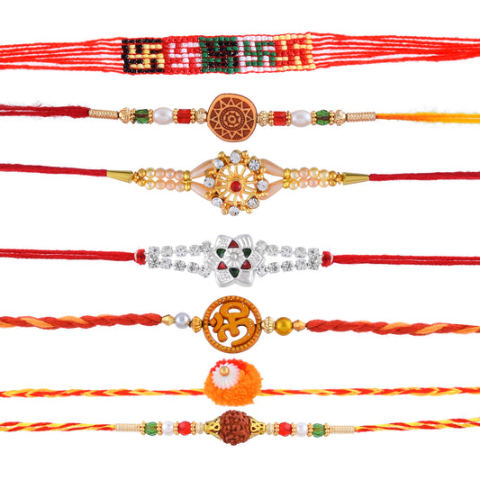 Rakhi Combo Family pack of 7 Rakhi (RKSC5229)