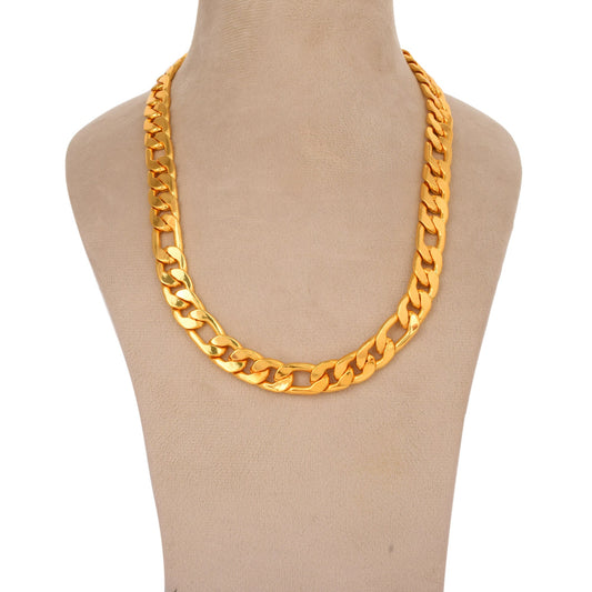 Brass 24KT Micron Gold Necklace & matching Bracelet (CMSV1338)