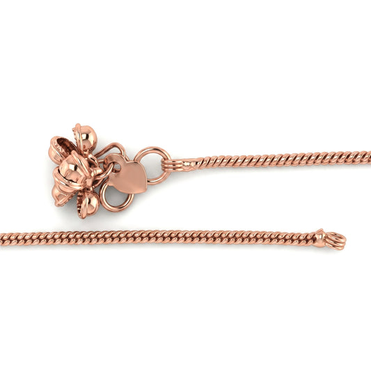 Pure Copper Thin Anklet for women payal pajeb (AKSV1441)