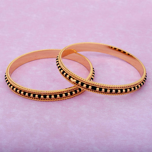Brass 24KT Micron Gold Mangalsutra Matching Bangle set (BGSV1011)