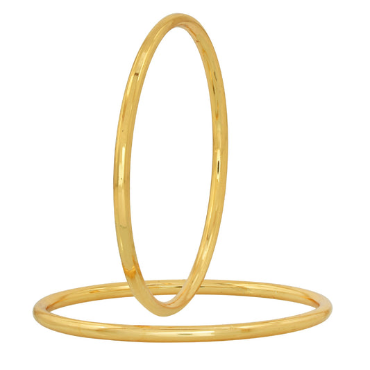 Brass Gold plated Plain thick Fashion Bangles Women (BGSV1665)