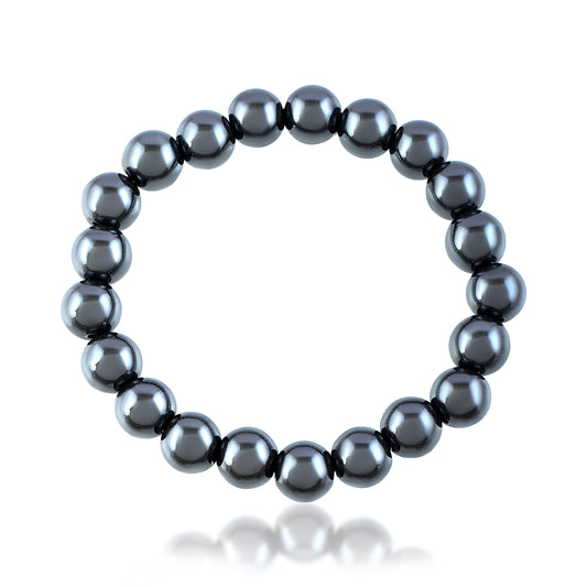 Natural Gun-metal Hematite Bracelet (BLAJ3217)