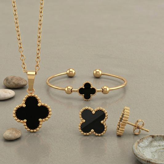 Clover Van cleef Aparels Pendant Necklace set for Women girls (CMDM3896)