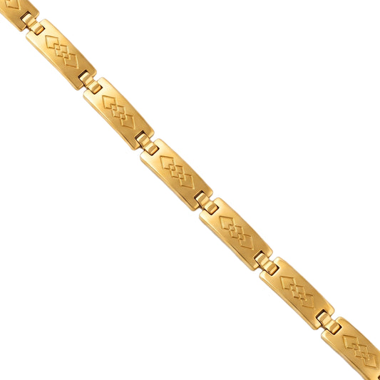 Premium Brass Gold Plated hand carved Designer Bracelet for Men & Women (BLDM3904)