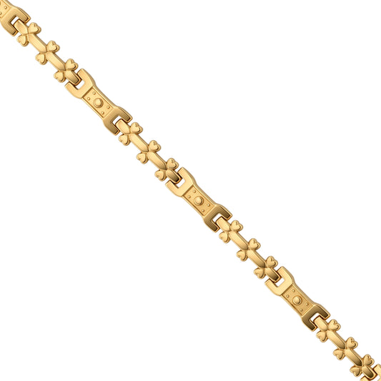 Premium Brass Gold Plated hand carved Designer Fashion Jewellery Bracelet for women and girls (BLDM3905)