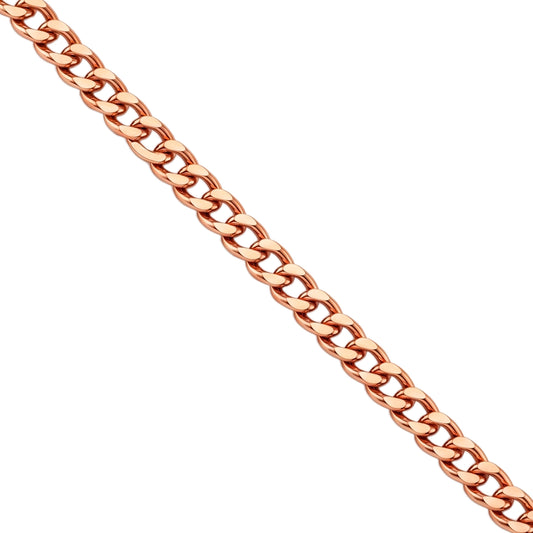 Premium Brass Alloy Pure Copper plated, Pink Rose Gold tone Chain Bracelet (BLDM3928)