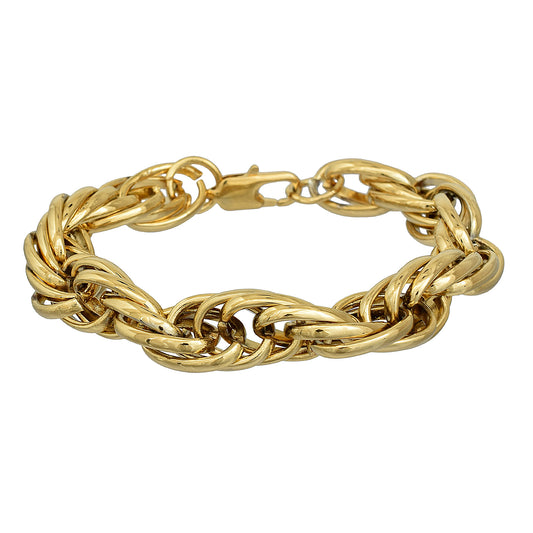 Premium Brass Micron Gold Men Bracelet (BLRX2836)