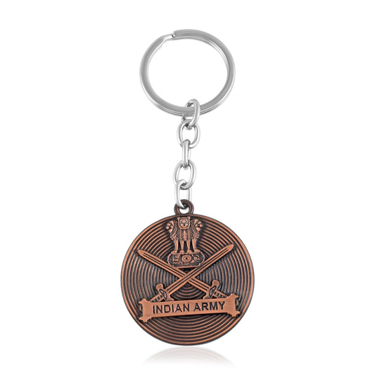 Pure Copper Indian Army Logo Military Key ring (CLMC8505)