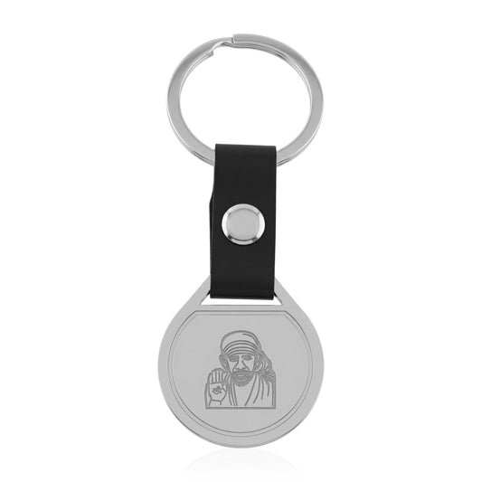Premium Stainless Steel Shirdi Sai Baba Laser Engraved Keychain (CLMC8561)