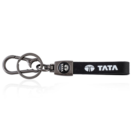 Pure Leather Keychain compatible with TATA SUV Keychain fashion accessory