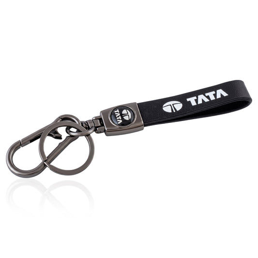 Pure Leather Keychain compatible with TATA SUV Keychain fashion accessory