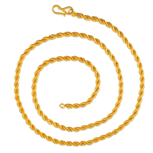 Brass two chain combo-Brass Gold and Silver plated-Rope design (CMNI8310)