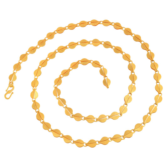 Brass 24KT Micron 1 Gram gold Heart shape chain (CNHR7826)