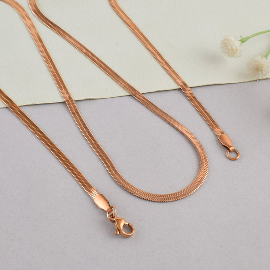 Brass Rose Gold plated Snake chain (CNNI8305)