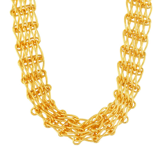 Micron Brass Goldplated Partywear Necklace Chain for Men