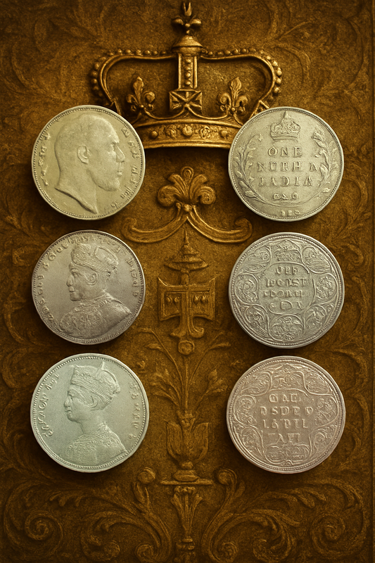 Rare Antique Historic British Indian 3 Silver Coins Combo for Collection/ gifting (Bombay Mint) (COSC5245)