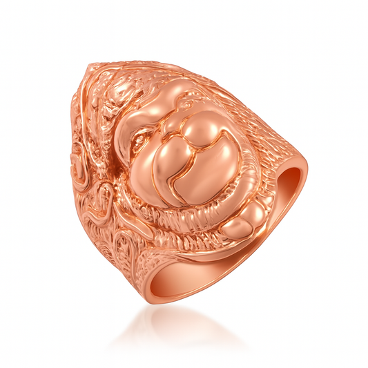 Pure Copper Bold Rudra Hanuman Balaji finger ring (BLDM3818)