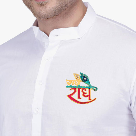 Goldplated Meenakari RADHEY RADHEY Radha Krishna Sareepin Brooch Men