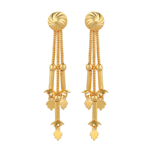 Brass Micron Goldplated Dangler cum Stud Fashion earring