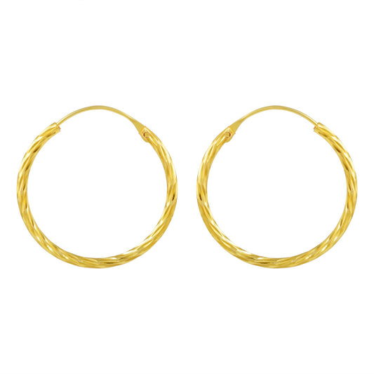 Micron Goldplated Chilai work Fashion Hoop Bali earring Women