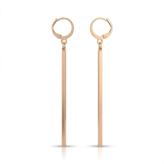 Brass Gold long bar earrings for Women (ERRX2885)