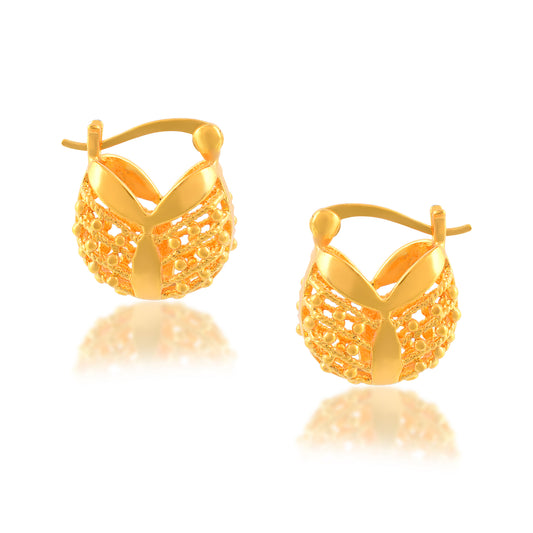 Brass Micron 1 Gram Gold Traditional Earrings Women (ERSV1191)