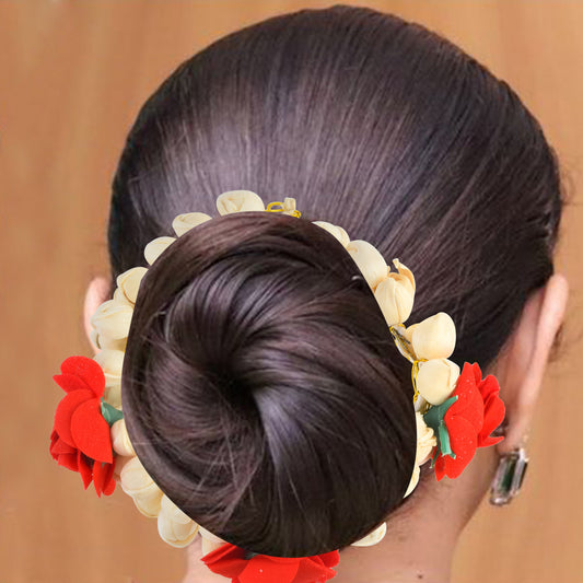 Artificial Flower Gajra/Veni for Juda/ bun Hair Accessory (HASC5262)