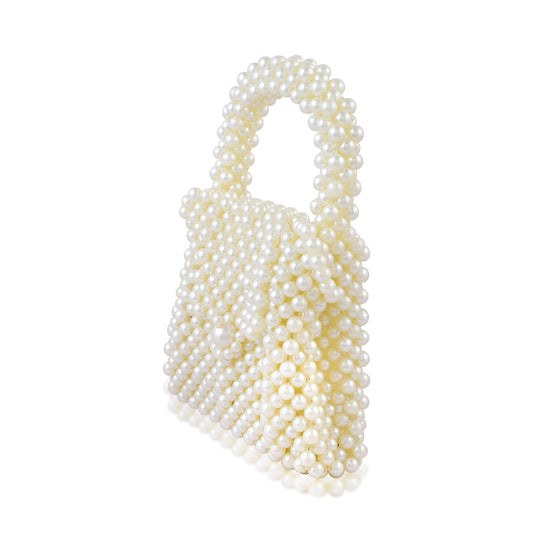 Imitation Pearls, handmade side shoulder handbag (HBSC5159)