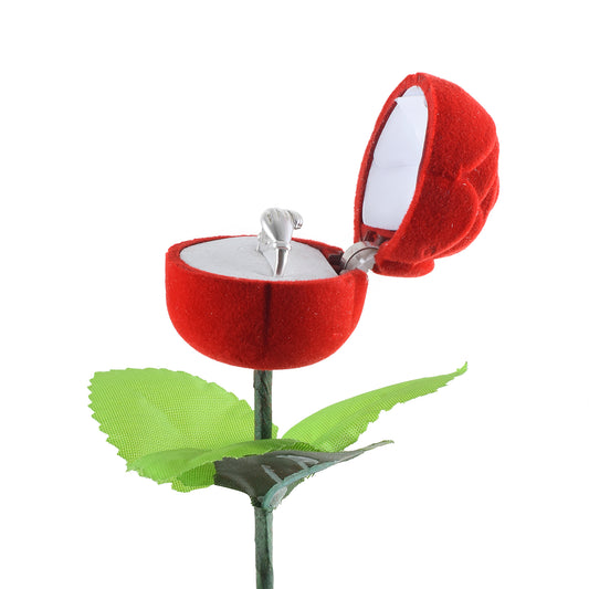 Silver plated Hug ring in Rose gift box for Valentines (HDAJ3134)