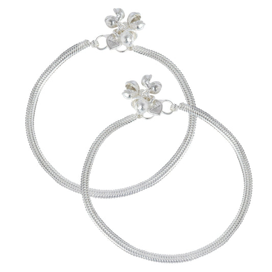 Silver plated snake chain design simple and sober ethnic traditional Anklet