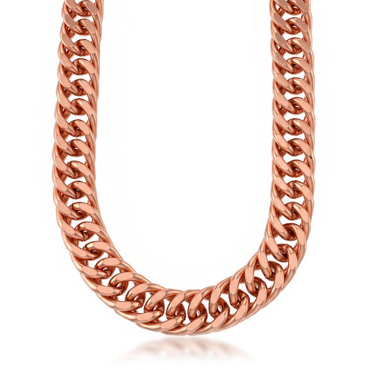Premium Pure Copper thick heavy broad Maco Chain necklace for Men (NKAN2420)