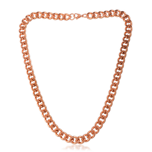 Pure Copper thick heavy broad necklace for Men (22 Inch/ 111 Gms) (NKSV1187)