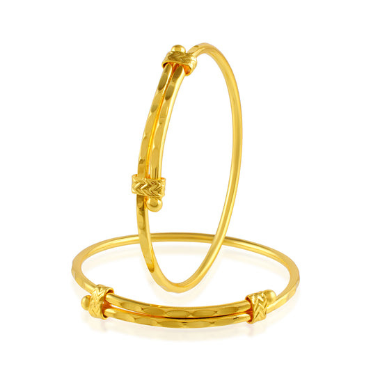 Micron 1 Gram gold Bangle kada for Kids New borns (Age-0-3 Yrs) (NZSV1529)