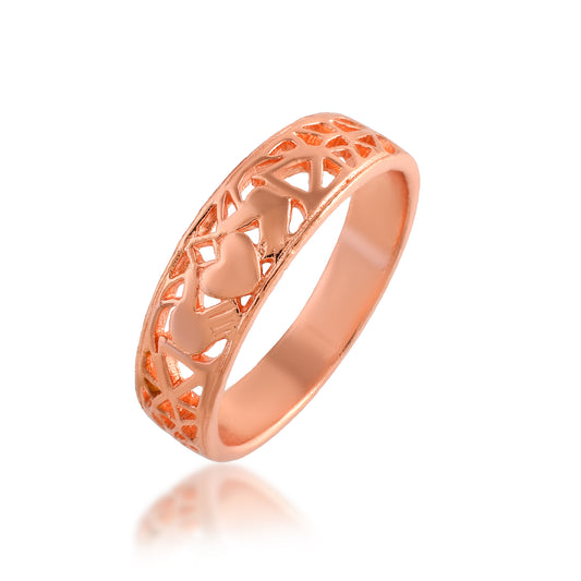 Pure Copper Heart Design Ring (ORRX2806)